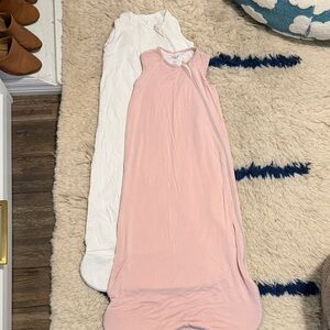 Kyte BABY Pink and White Kids Pajamas Sleep Sacks (0.5 Tog)